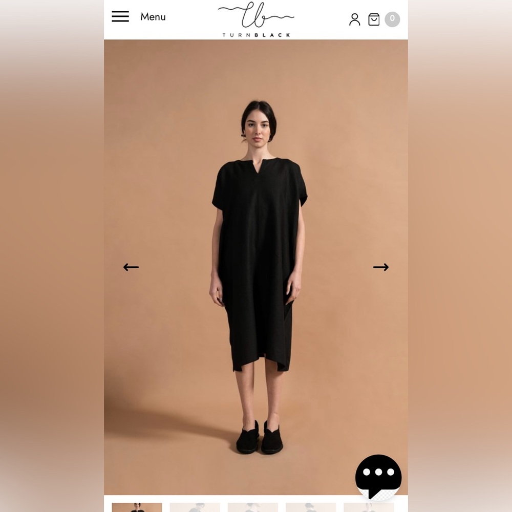 Turn Black Juho Kaftan Dress